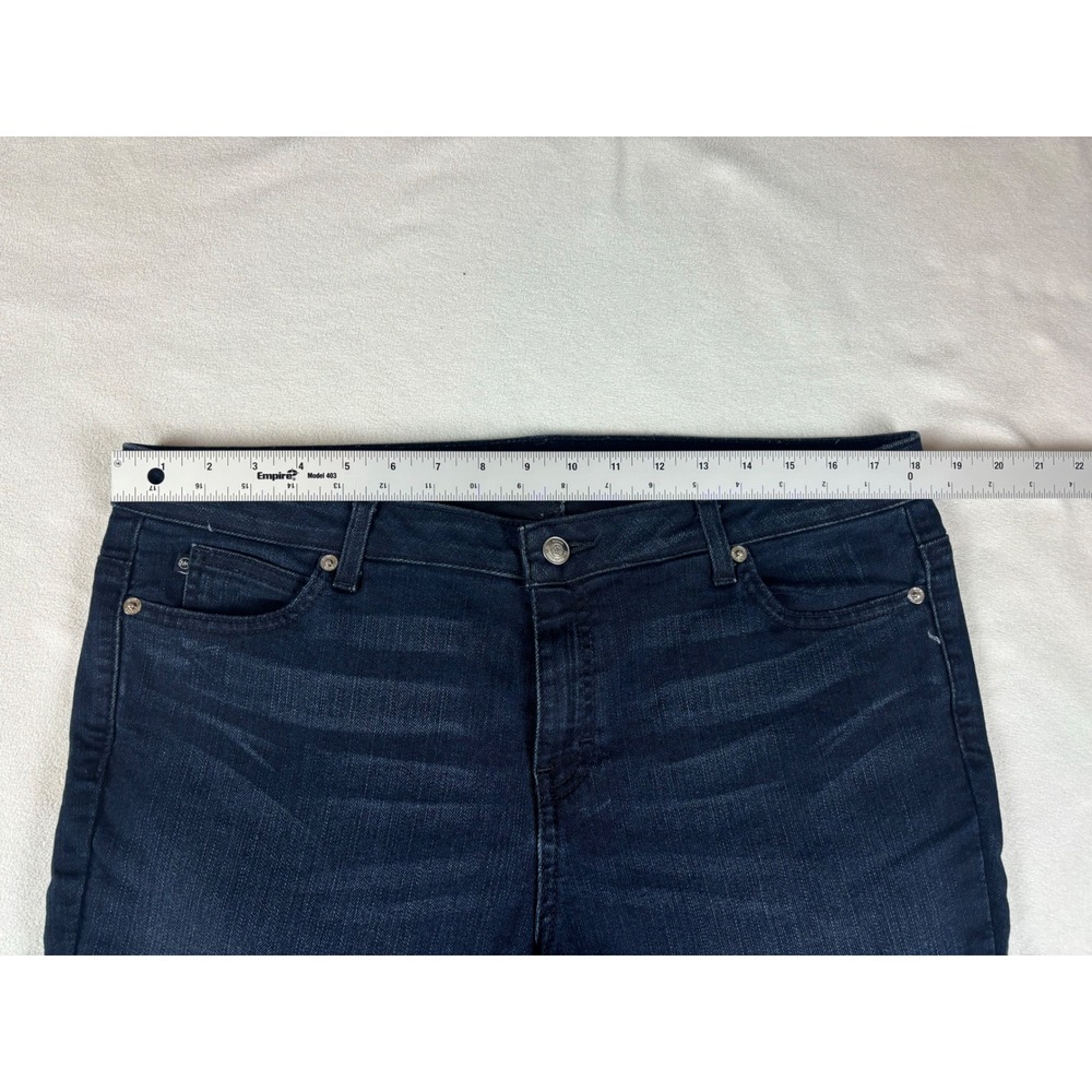 Michael‎ Kors Womens Dark Wash Straight Leg Stretch Denim Jeans Size 14 Indigo - Picture 3 of 6
